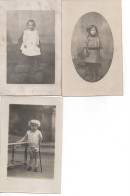 LOR DE   3 CARTES PHOTOS A IDENTIFIER ENFANTS - A Identifier