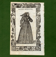 ST-IT MODE 1590 Costume Lombardia DONNA MEDIOCRE Cesare Vecellio 1590 - Estampes & Gravures