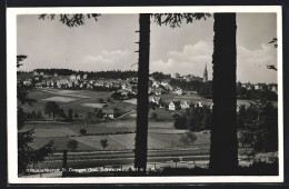 AK St. Georgen /Bad. Schwarzwald, Ortsansicht Hinter Bäumen  - Altri & Non Classificati