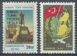 TURKISH CYPRUS 1975 - Michel Nr. 08/09 - MNH ** - Proclamation Of The Autonomous Government - Neufs