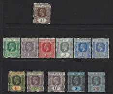 Fiji 1912 - 1927  KGV Group Of 12 To 2/- & 2/6 Fine Mint - Fiji (...-1970)