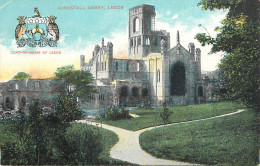 England Leeds Kirkstall Abbey & Coat Of Arms Of Leeds - Leeds