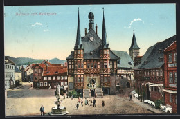 AK Wernigerode Am Harz, Rathaus Und Marktplatz  - Wernigerode