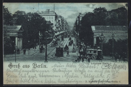 AK Berlin, Leipziger Platz Mit Gebäudeansicht Und Strassenbahn  - Mitte
