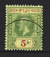 Fiji 1912 - 1923 5 Shilling KGV FU - Fidschi-Inseln (...-1970)