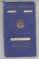 Fixe Timbre Fiscal Regno D'Italia Passaporto Per L'estero Passeport - Fiscaux