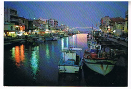 34     PALAVAS LES FLOTS  LE CANAL LA NUIT  1994 - Palavas Les Flots