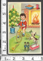 CARTE PHOTOCHROM Série 353 / NOEL / ENFANT TRICYCLE SOLDATS DE PLOMB CHIEN SAPIN ILLUMINE FEU DE CHEMINEE TROMPETTE /RV - Dibujos De Niños