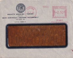 1930   Affrancatura Meccanica Rossa EMA  FIAT SEDE CENTRALE  TORINO Al Retro Annullo Mecc. Olio D'oliva - 1961-70: Marcophilie