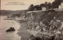 SAINT-NAZAIRE  ( LOIRE ATLANTIQUE )  LOT DE 2 CARTES. PANORAMA DE LA PLAGE DE LA ROUGEOLE. PANORAMA DE LA COTE DE  . . . - Saint Nazaire