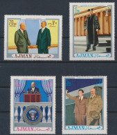 Ajman Konrad ADENAUER EINSENHOWER NIXON MNH - De Gaulle (Général)