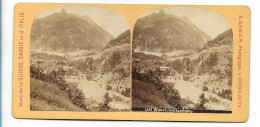 XX19360/ Stereofoto Wasen  Gotthardbahn   Schweiz Foto Gabler Ca.1880 - Autres & Non Classés