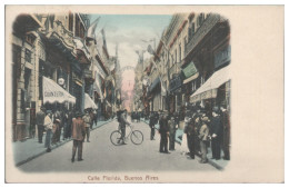 S5538/ Buenos Aires, Calle Florida  Radfahrer AK 1908 Argentinien - Argentine
