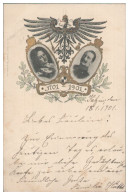 S5574/ Friedrich I. Und Kaiser Wilhelm 1701-1901  Golddruck AK  - Familias Reales