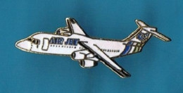 PIN'S //  ** AIR JET / AVION / BRITISH AÉROSPACE BAe-146-200 QC ** . (Starpin's) - Airplanes