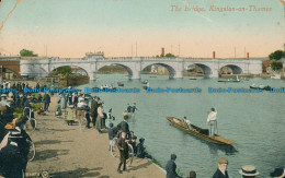 R029346 The Bridge. Kingston On Thames. Valentine. 1913 - World