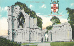 England York St Mary's Abbey & Coat Of Arms Of York - York