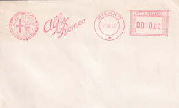 1956   Affrancatura Meccanica Rossa EMA   ALFA  RPMEO Milano - 1961-70: Poststempel