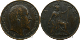 Royaume-Uni - Edward VII - Farthing 1902 - TTB/XF45 - Mon6181 - B. 1 Farthing