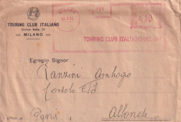 1950 Affrancatura Meccanica Rossa EMA  TOURING CLUB ITALIANO MILANO - 1961-70: Storia Postale
