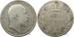 Royaume-Uni - Edward VII - Six Pence 1907 - TB/VF20 - Mon5713 - H. 6 Pence