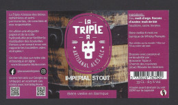 Etiquette De Bière Impérial Stout  -  Brasserie La Triple A  à  Ribaute Les Tavernes  (30) - Bière