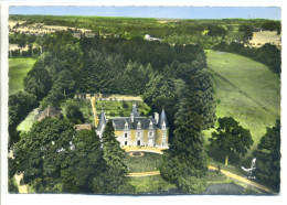 CPSM  56 Morbihan - AUGAN (près Ploërmel) - Vue Aérienne Château Du Hardouin - En Avion Au-dessus De... - Peu Commune - Ploërmel