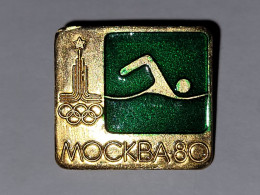 Pin's Jeux Olympiques De Moscou 1980  ** Natation   ** - Swimming