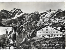 Blick Von Der EBENALP (Berggasthaus Familie Sutter) Auf Meglisalp, Altmann, Rotsteipass, Lisengrat & Säntis, Cpsm GF - Sonstige & Ohne Zuordnung