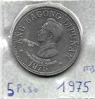 PHILIPPINES  5 PESOS KM 210.1   Ferdinand E. MARCOS 1975 TTB - Filipinas