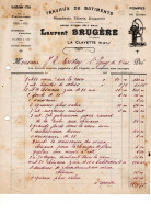 SAONE ET LOIRE  TRAVAUX BATIMENT  L BRUGERE ANNEE 1926 TROUS ARCHIVES FORMAT A4 - Artesanos