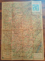 ● Ancienne Carte Du Département Du JURA 54x74cm - Collection Des Cartes Départementales Blondel La Rougery - Geographical Maps