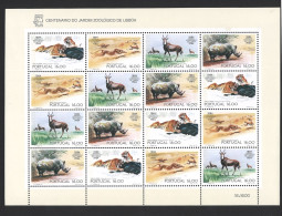 Portugal 1984 "Lisbon Zoo" Condition MNH OG Mundifil #1641-1644 (minisheet) - Nuovi