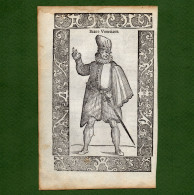 ST-IT MODE 1598 Costume Venezia BRAVO VENETIANO Cesare Vecellio 1598 - Prenten & Gravure