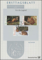 ETB 25+25a/2006 Jugend Tiere, Eichhörnchen, Reh, Hase, Marder - Satz 2 ETB - 2001-2010