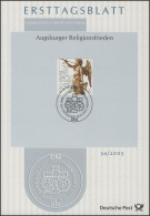 ETB 34/2005 Augsburger Relegionsfrieden, Friedensengel - 2001-2010