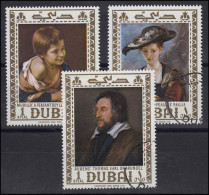 Vereinigte Arabische Emirate, Dubai: Murillo, Rubens Gemälde, 3 Werte O - Other & Unclassified