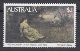 Australien: Fred McCubbin "On The Wallaby Track" Gemälde, 1 Marke ** - Altri & Non Classificati