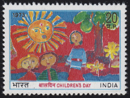 Indien: Kinderzeichnung Kindertag Children's Day 1973, Marke ** - Altri & Non Classificati