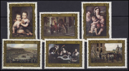 Karibik Gemälde Paintings De La Vega, Vibert, Abbate, Velazquez 1986, 6 Werte ** - Altri & Non Classificati