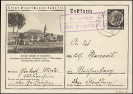 Landpost Wildenhain über Großenhain 3.1.38 Auf Bildpostkarte Sehma / Erzgebirge - Lettres & Documents