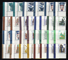 793ff SWK 30 Werte 2 Sätze Mit Bzw. Ohne Naht Im Farbbalken Ecken Links Unten ** - Unused Stamps