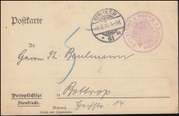 Portopflichtige Dienstsache Kaiserliches Patentamt Kasse Postkarte BERLIN 1.6.11 - Erforscher