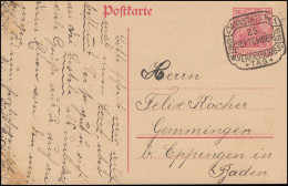 Germania-Postkarte Mit SSt CANNSTATT 1819-1919 VERFASSUNGSTAG 25.9.1919 - Other & Unclassified