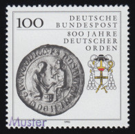 1451 Jubiläum 800 Jahre Deutscher Orden, Muster-Aufdruck - Variétés Et Curiosités