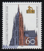 1434 Jubiläum 750 Jahre Dom Zu Frankfurt/Main, Muster-Aufdruck - Plaatfouten En Curiosa