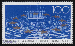 1422 Jubiläum 40 Jahre Europarat, Muster-Aufdruck - Varietà E Curiosità