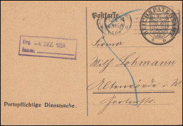 Portopflichtige Dienstsache Reichspatentamt BERLIN 2.12.1924 Nach Altenmünster - Explorers