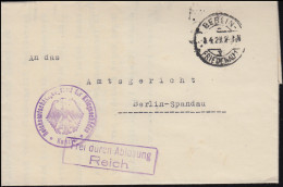 Frei Durch Ablösung Reichsentschädigungsamt Für Kriegsschäden BERLIN 8.4.1929 - Other & Unclassified