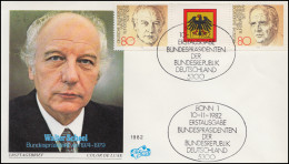 1159-1160 ZD Aus Block 18 Scheel Und Carstens Auf FIDACOS-FDC Scheel ESSt BONN - Autres & Non Classés